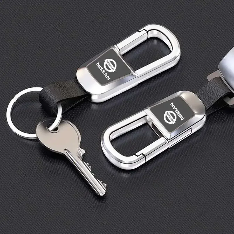 For Nissan 370Z Altima Juke Murano Navara Qashqai Sylphy X-Trail Creative Car Logo Keychain Metal Keyring Key Chain Pendant