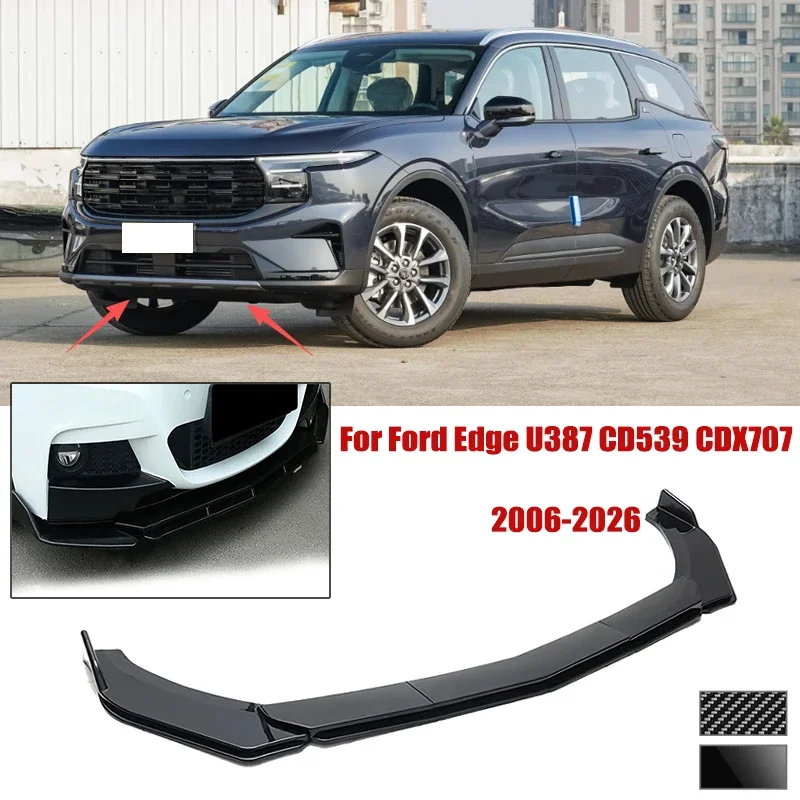 5pcs Front Bumper Shovel For Ford Edge U387 CD539 CDX707 2006-2026 Spoiler Front Bumper Deflector Anti Scratch Protection Device