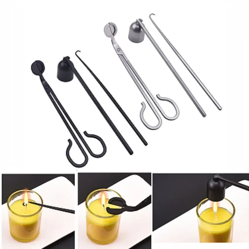 1Pc Stainless Steel Portable Candle Snuffer and Wick Dipper Candle Wick Cutter Trimmer Scissors Tool  for Scented Candles Lovers