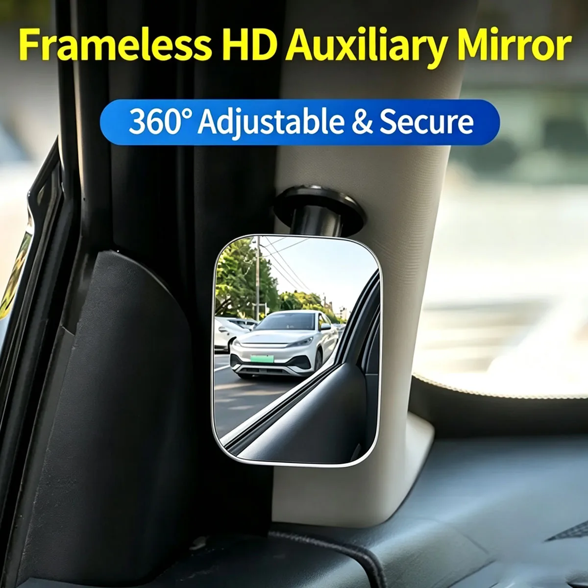 Car Blind Spot Mirror Square Rearview Round Convex 360 Wide Angle Safety Driving Parking SUV Truck Van