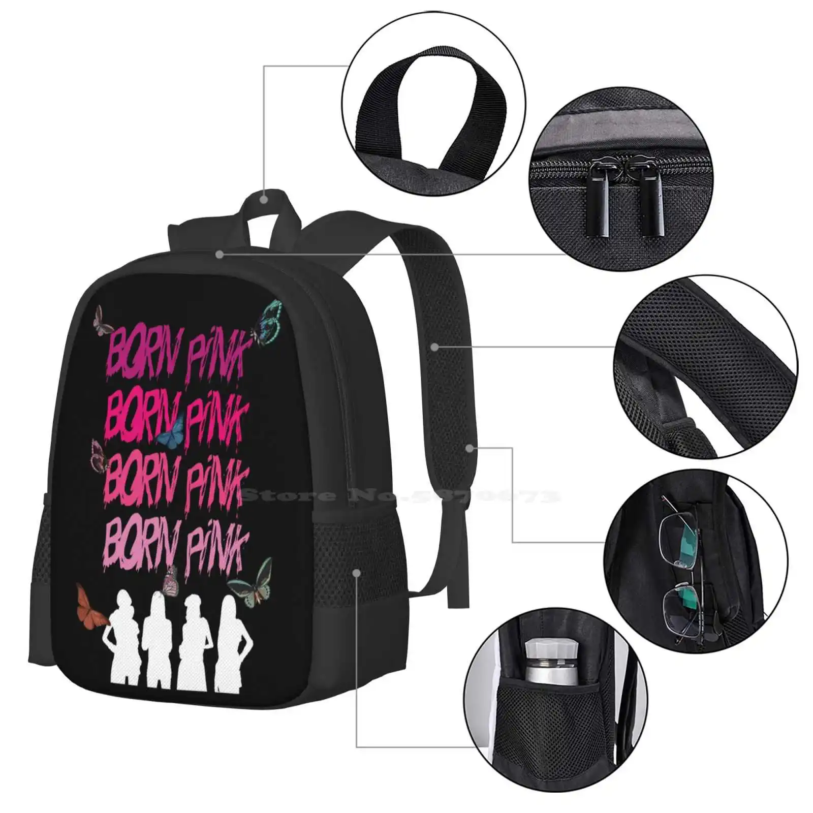Born Pink - Be Blink Hot Sale Schoolbag Backpack Fashion Bags Kpop Blink Born Pink Lisa Rose