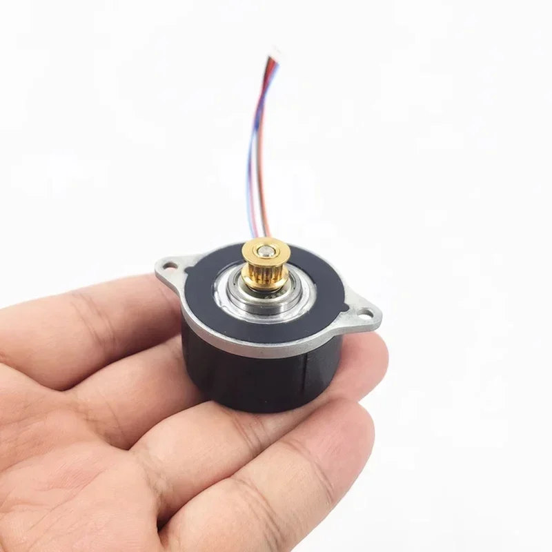 MOONS 0.9 Degree Mini 36mm Round Hybrid Stepper Motor Micro 2-Phase 4-Wire Stepping Motor Pulley Wheel for 3D Printer CNC Robot