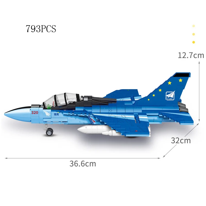 World War Military Hongdu L15 Falcon Advanced Trainer Batisbrick Build Block Airplane Model Ww2 Air Force Figures Brick Toys