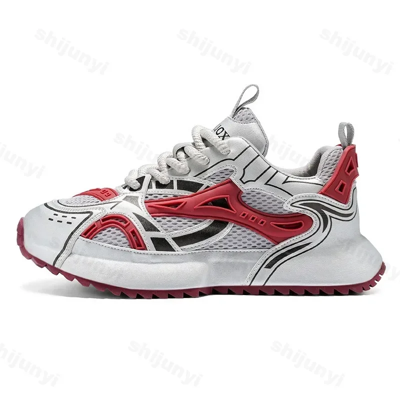 

Fipatbu Men's Mesh Casual Sports Shoes Breathable Running Sneakers Summer 2025 Fashion Thick Sole Comfortable Board Shoes