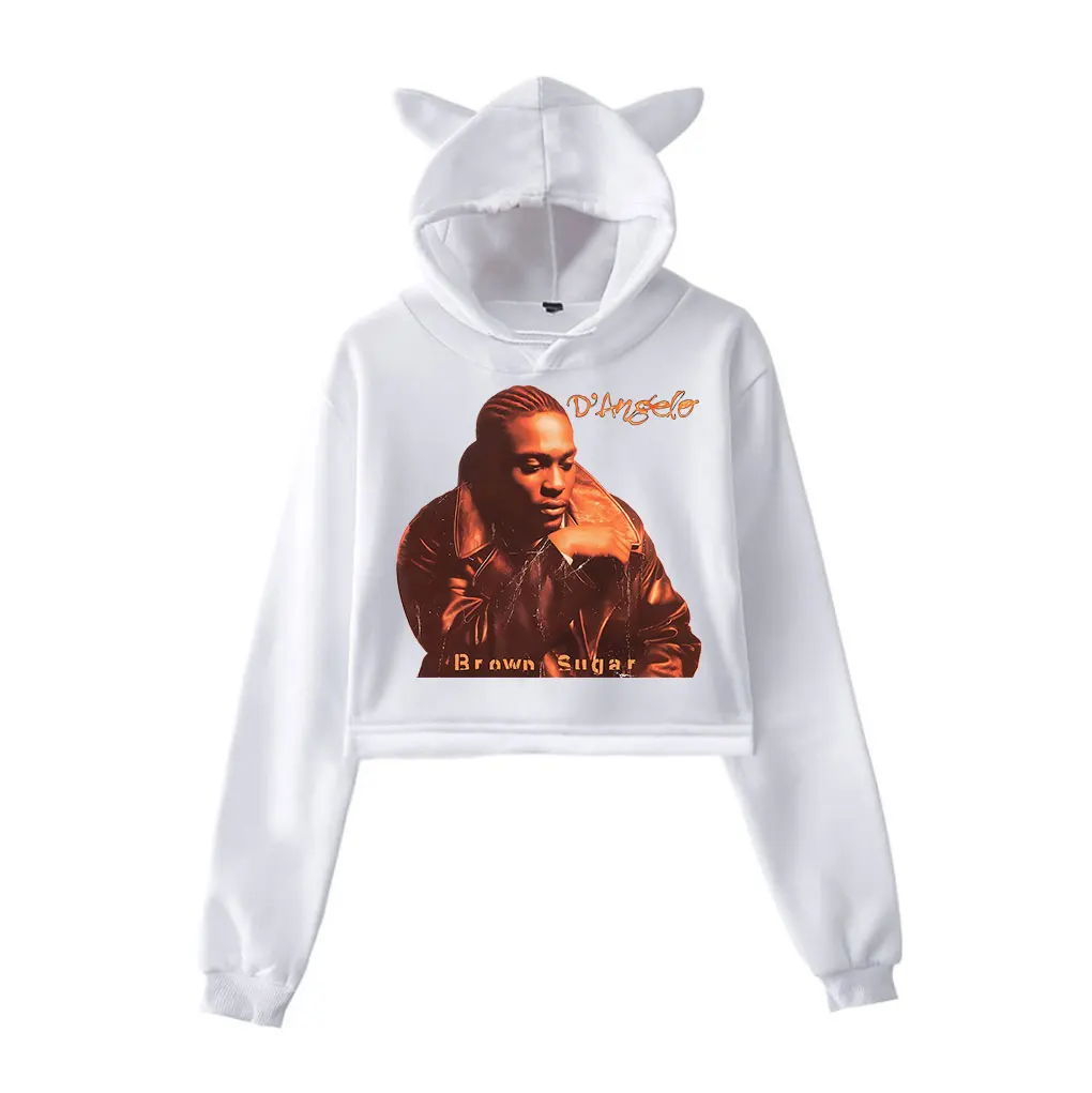 

Rip D'Angelo merch, толстовка с коричневым сахаром, каваи, пуловеры с кошачьими ушками, мужские/женские пуловеры для любителей музыки и болельщиков R&B