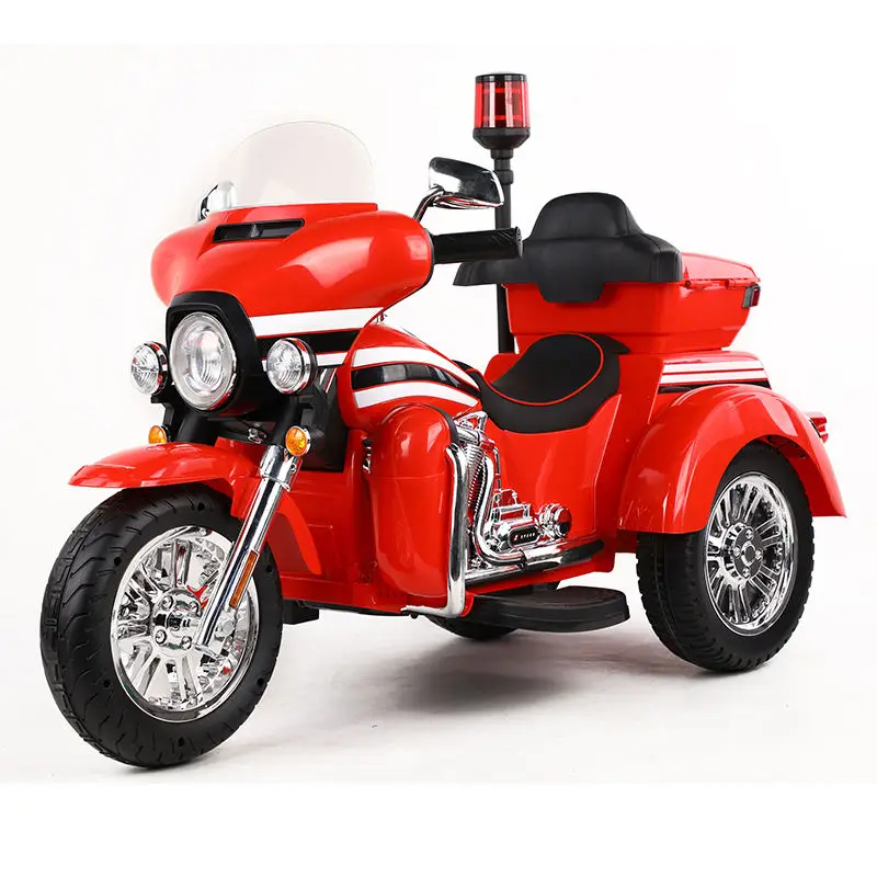 2022 Children\'s Electric Moto Motorcycle Ride-On Motorbike with Police Siren & Walkie-Talkie Fun Toys for Kids to Drive