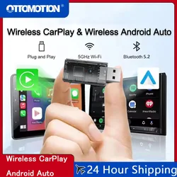 NEW Wireless CarPlay Android Auto Wireless Adapter Smart Mini Box Plug And Play WiFi Fast Connect for Benz Chevrolet Ford Honda