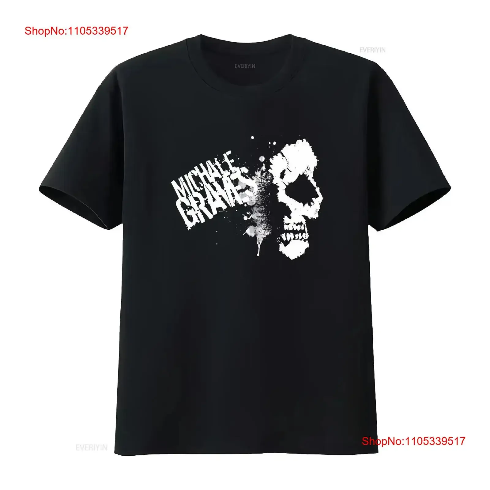 NEW Michale Graves Misfits T shirt Black All Sizes TA3218 vintage Washed Stylish homme Soft Breathable vintage Washed Stretched