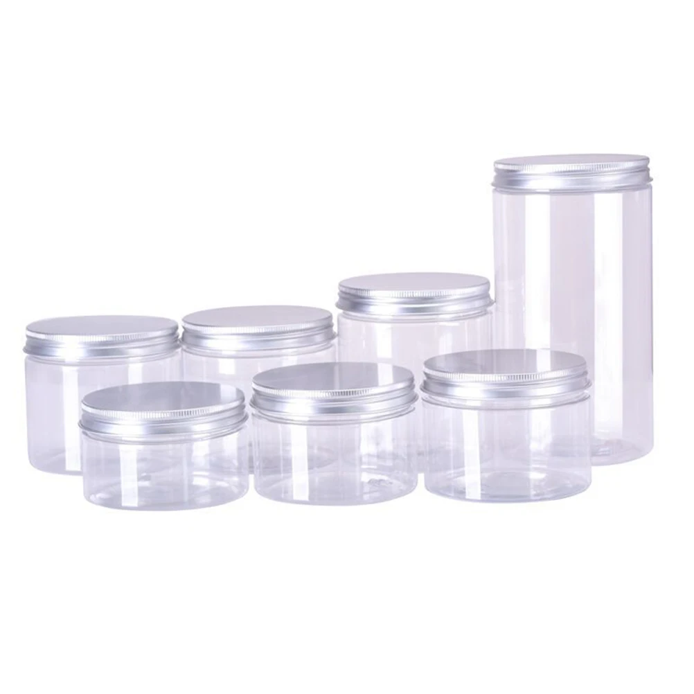 

12 Pcs 50ml Wide Mouth Plastic Jars Empty Bottles Containers Lids PET Haircare Kitchen Storage Personal Care