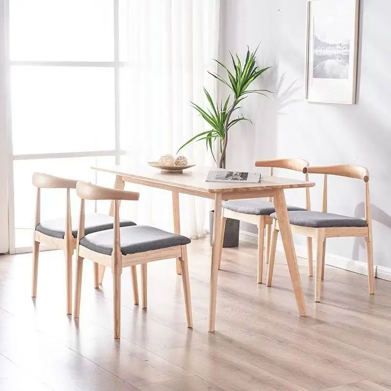 #Wooden Dining Chair, Zen-inspired Tea Chair, Waist-encircling Wooden Chair,