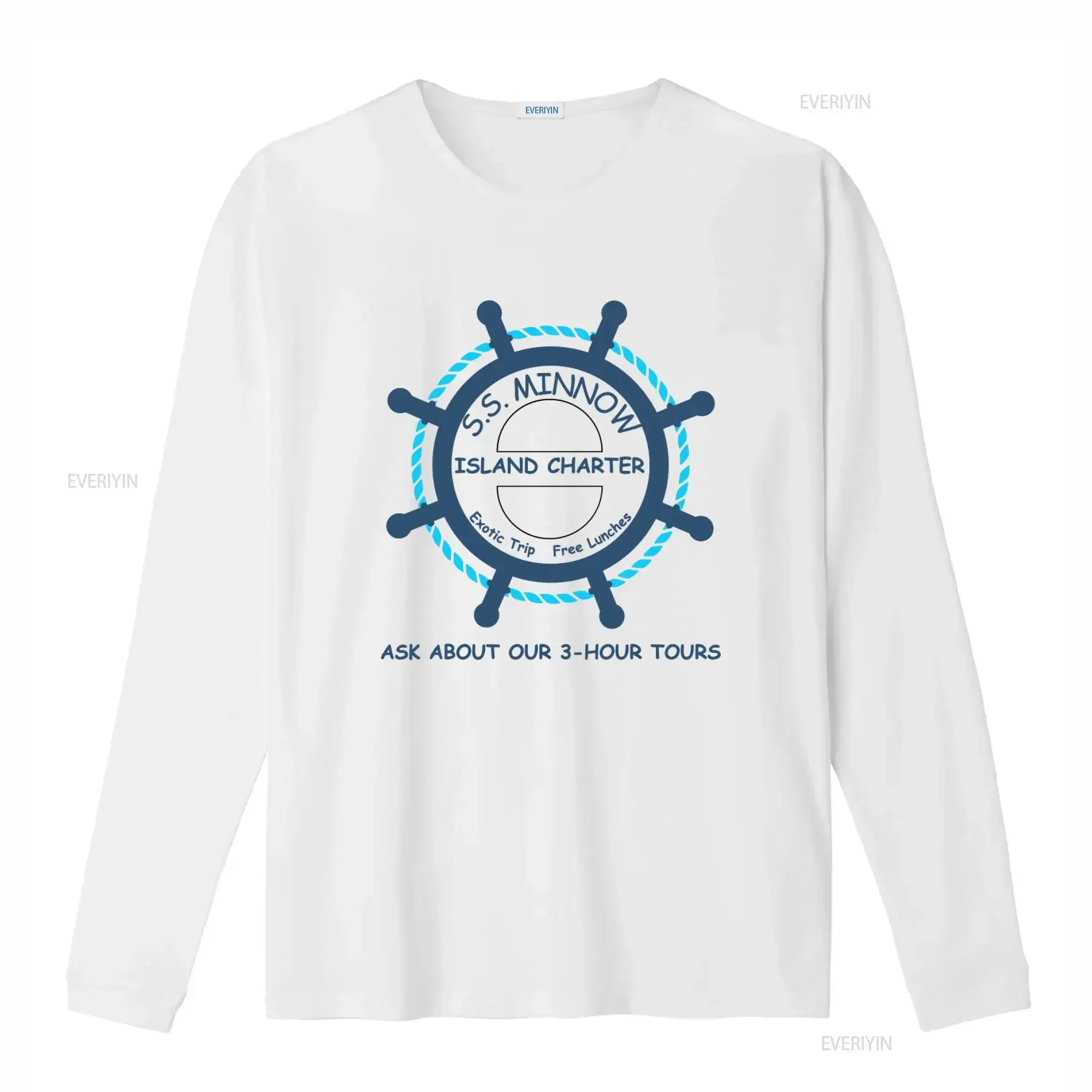 SS Minnow Island Charter T Shirt 3 Hour Tour Exotic Trip Free Lunches Retro TV Vintage Summer vintage Washed streetwear