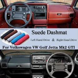 Suede Leather Dashmat Automobile Dashboard Cover Dash Mat Interior Anti-UV Car Accessories For Volkswagen VW Golf Jetta Mk2 GTI