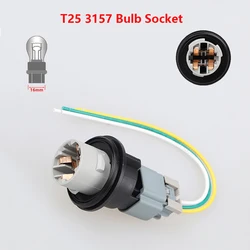 1x For Dodge Ram Jeep Compass Car Light 3157 Bulb Socket Cable Adapter Lamp Holder Connector Accessories