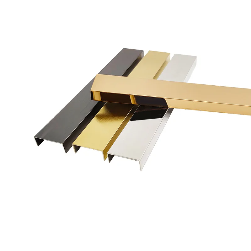 custom.Decorative Extruded Stainless Steel Edges Profile Tile Trim Corner with European Design Mall Use