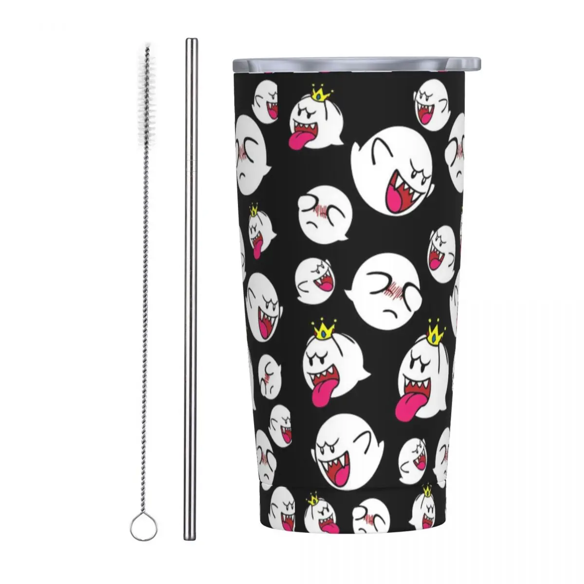 King Boo Swarm Stainless Steel Tumbler Vacuum Insulated Mug Thermal Cold Bottle Straws With Lid 20oz