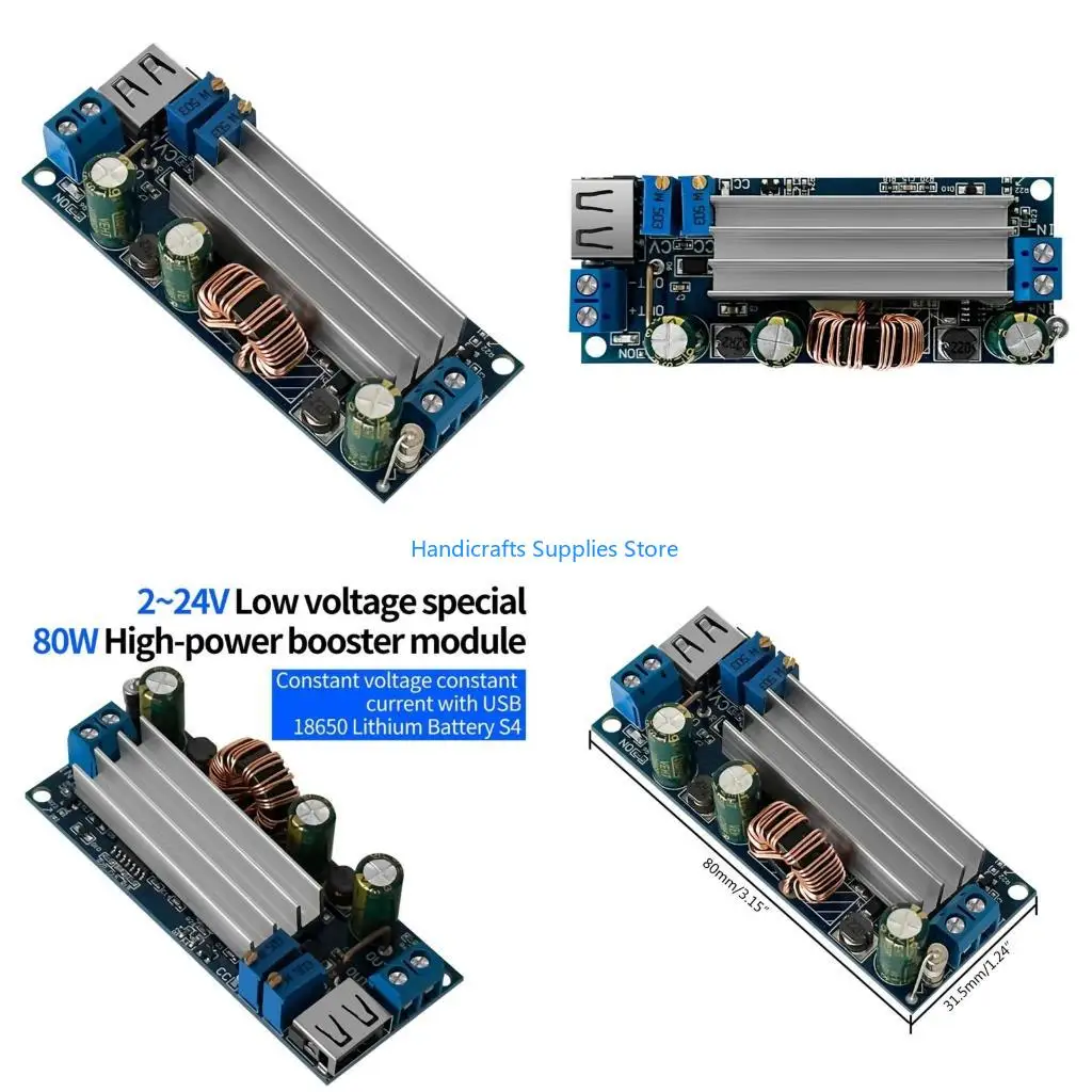 R1WA Converter-Module High-Power Adjustable Boost-Converter Step Up Transformer-Board 2-24V to 3-30V 80W 3.7V 6V 9V 12V