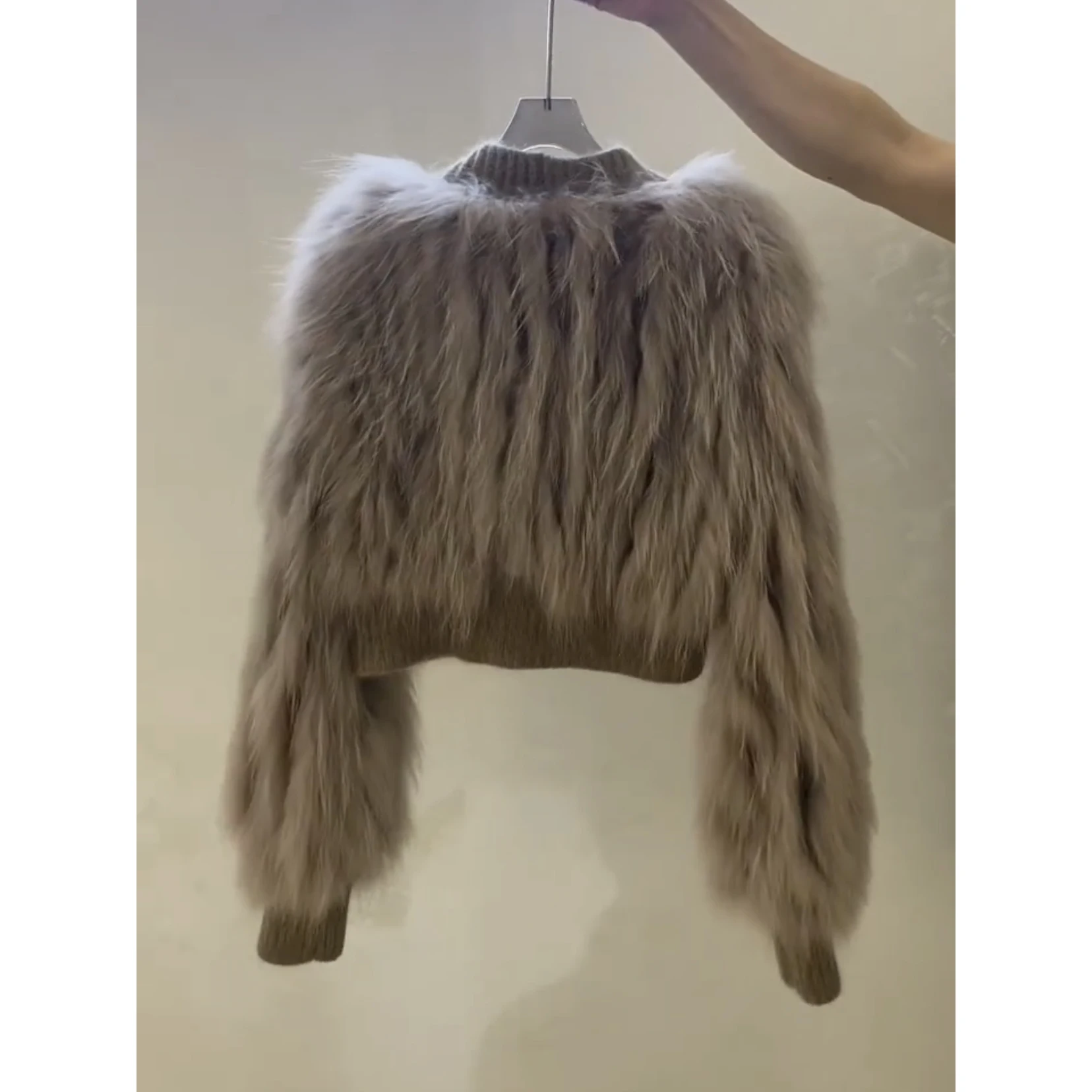 2025 الملابس النسائية خياطة تقليد الثعلب الفراء الفراء الخامس الرقبة معطف شتاء جديد 1116 #4