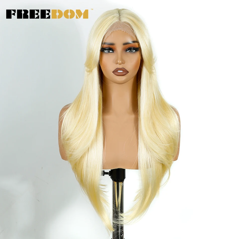 الاصطناعية الدانتيل شعر مستعار أمامي 26 بوصة مستقيم الطبقات شعر مستعار الدانتيل مع الانفجارات أومبير براون شقراء الباروكات للنساء تأثيري الدانتيل الباروكات #6