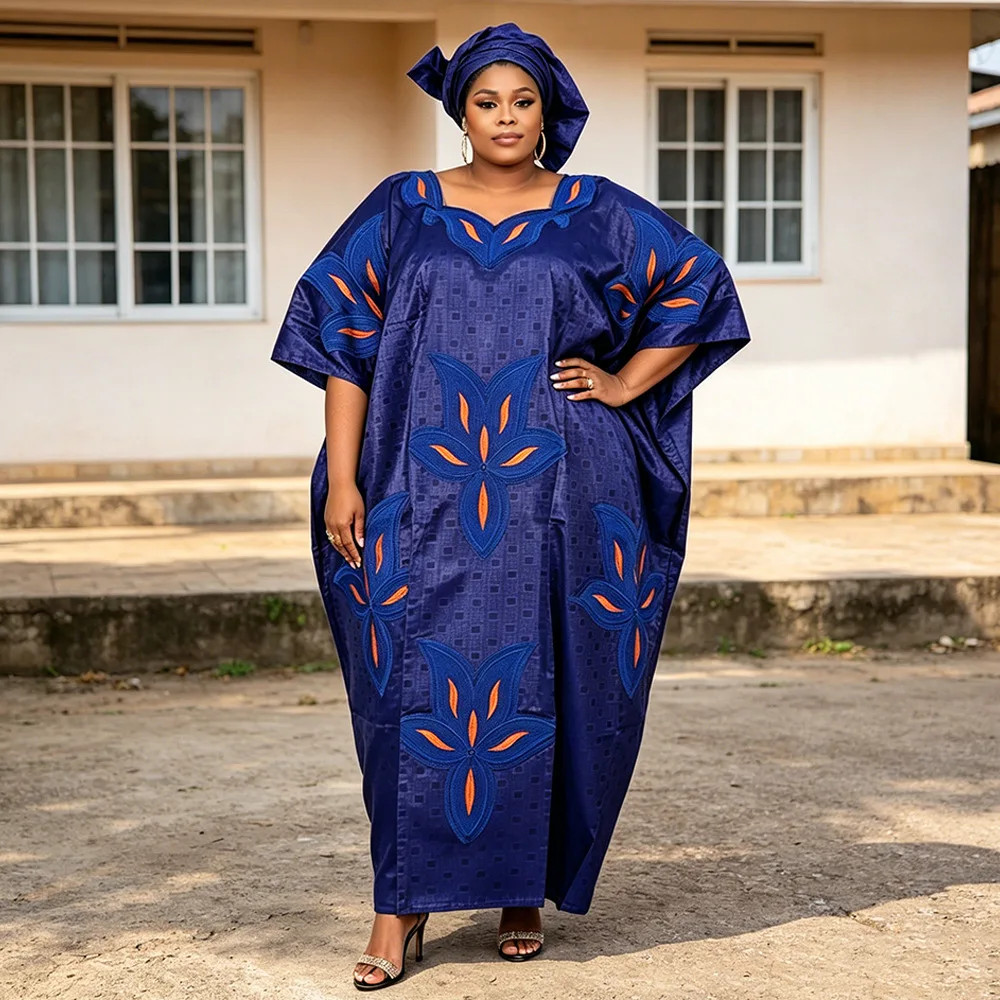 

African Dresses for Women Luxury Turkey Dress Embroidery Boubou Robe Africain Femme Traditional Wedding Ankara Dashiki Clothing