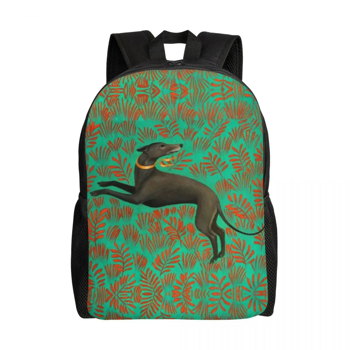 

Sihthound Greyhound Flowers Art Laptop Backpack Men Women Basic Bookbag for College School Student Dog Animal Bags