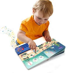 Kids Electronic Audio Books Animals Cognitive Books with Melody & Lights Drum Sounds Interactive Pre-school Educational Toys