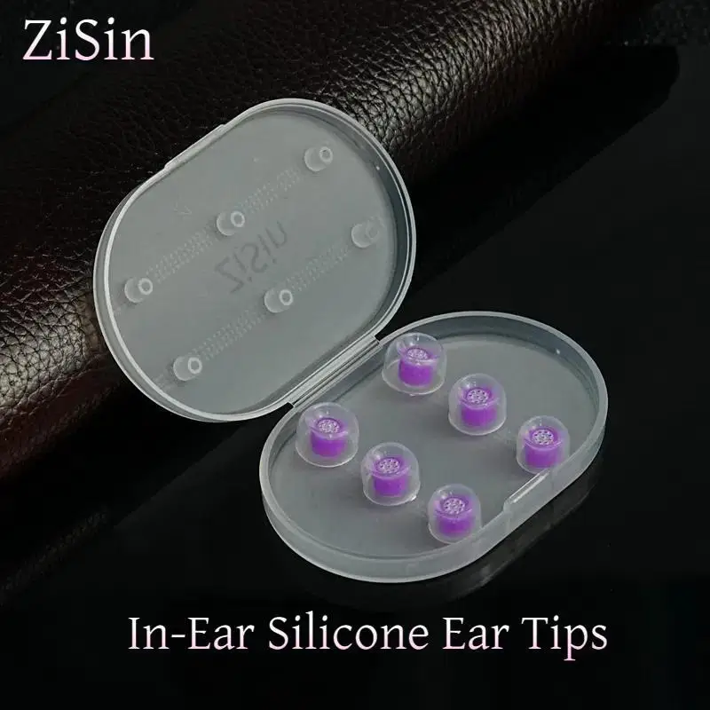 ZiSin In-Ear Silicone Replaceable Original Ear Tips 3 Pairs for S/M/L Size Headphone Accessories Wired Headphones