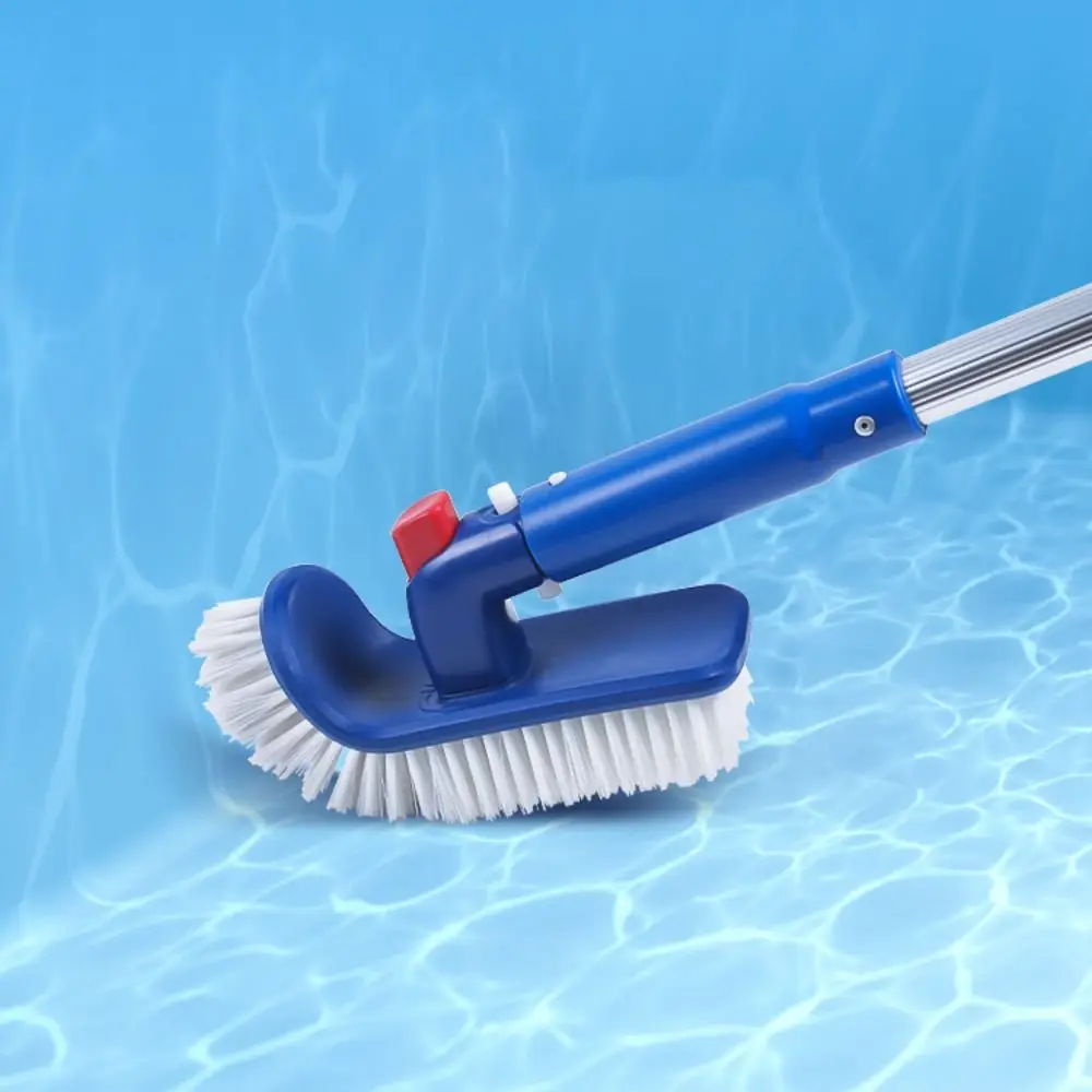 

Creative 180º Rotatable Pool Brush Head Curved Design Durable Pool Step Cleaning Tool Hand Scrub PC Cleaning Brush Universal