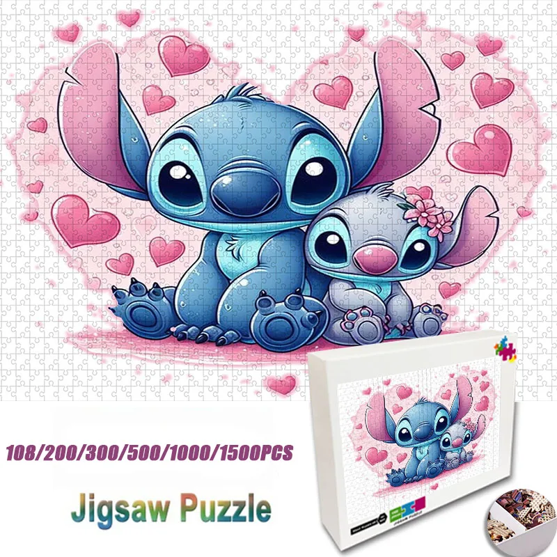 

Пазл Disney Lilo & Stitch сопровождающими детьми в возрасте 14 лет с интеллектуальным принтом Пазл ручной работы 108/200/300/500/1000/1500 шт.