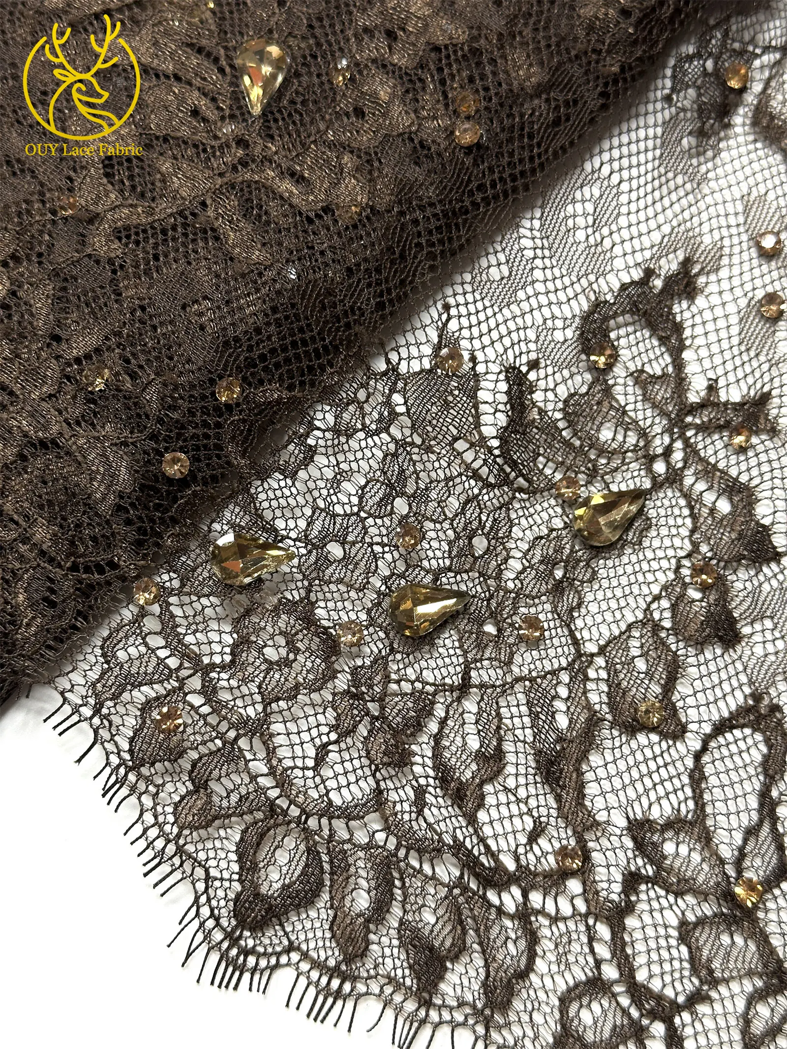 2026 Heißer Verkauf Lila Afrikanischer Französischer Tüll-Spitzenstoff mit Steinen Bestickt Elegantes Nigerianisches Brautkleid für Hochzeitsfeier 3 Meter – Detail 24