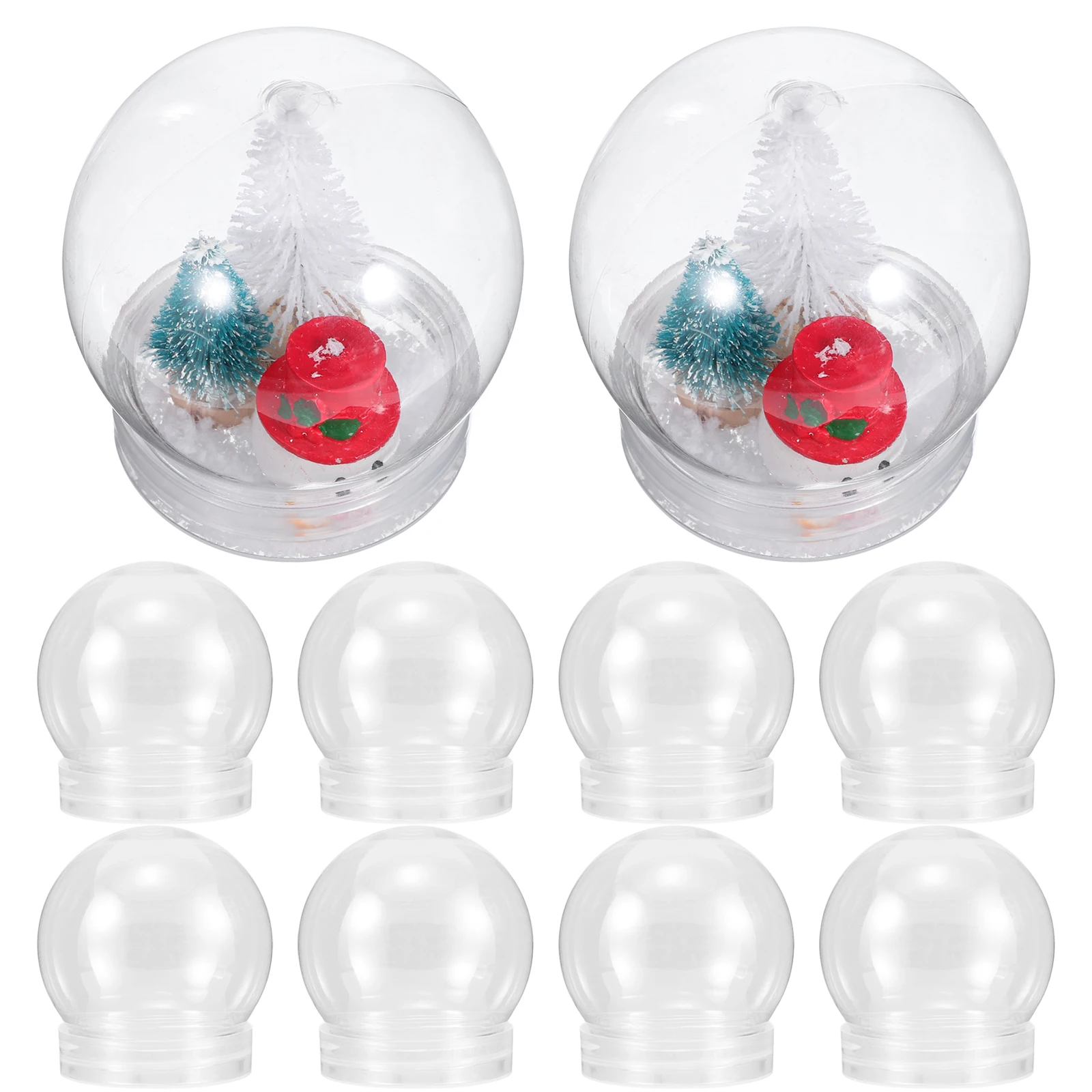 

Empty Christmas Snow Globes Transparent Water Balloon 10 Cm Globe With Lid Clear Cookie Container Home Storage Box Empty