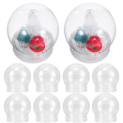 Empty Christmas Snow Globes Transparent Water Balloon 10 Cm Globe With Lid Clear Cookie Container Home Storage Box Empty