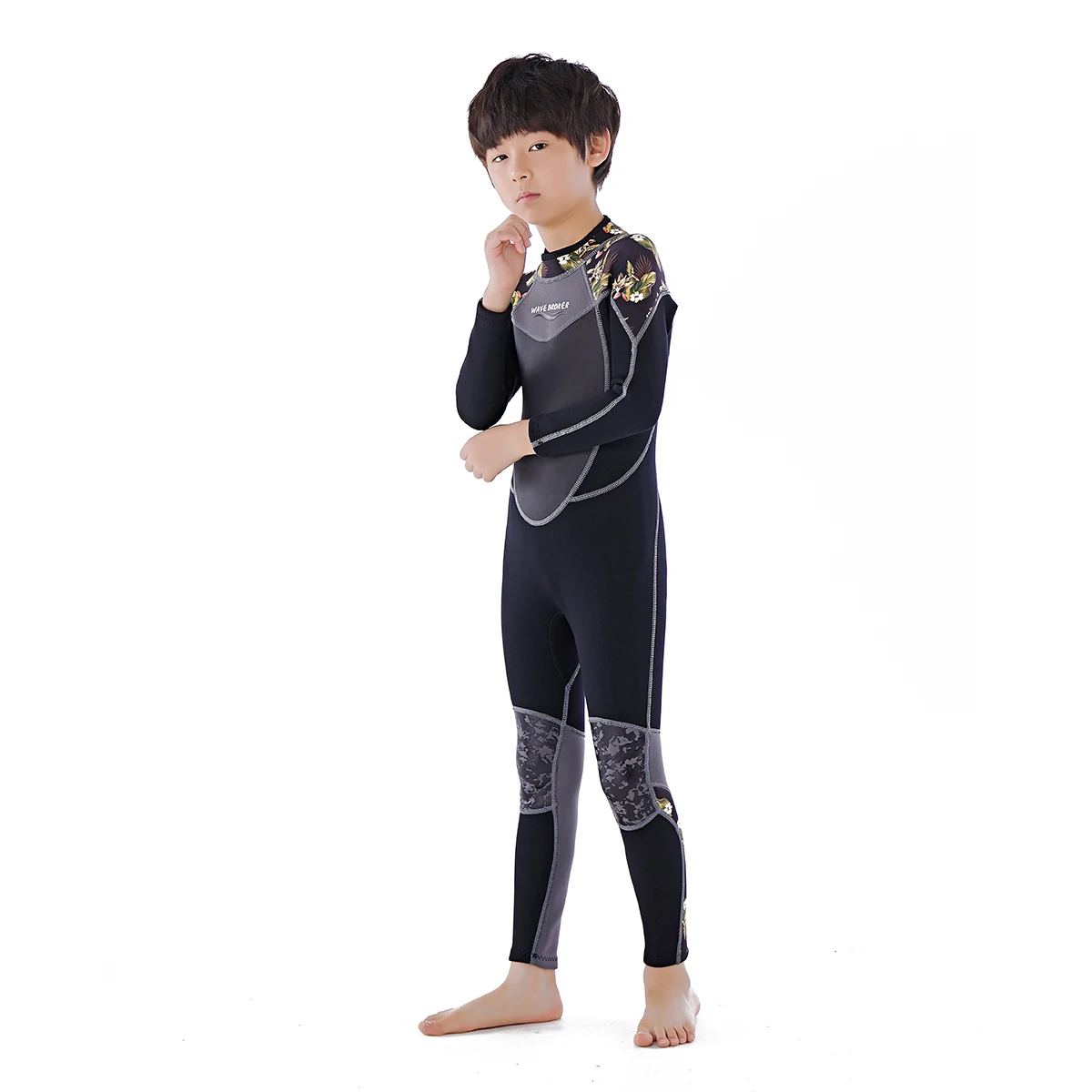 

STLF High Quality Neoprene Kids Wetsuit One Piece Back Zip Long Sleeves Children Wetsuit for Surfing