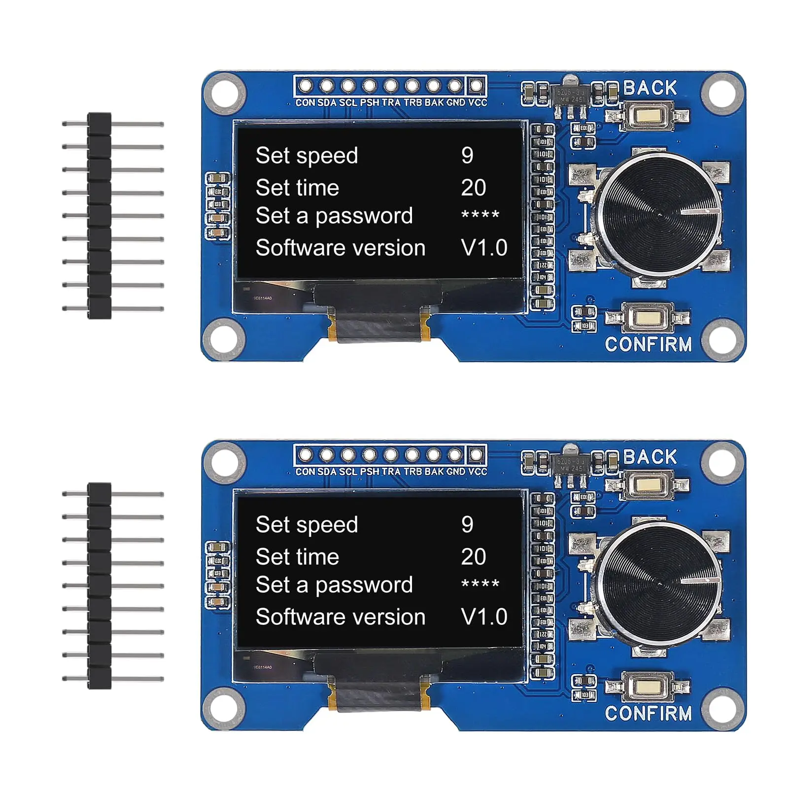 1.3 inch 0.96 inch OLED display screen combined with EC11 rotary encoder module IIC interface for arduino