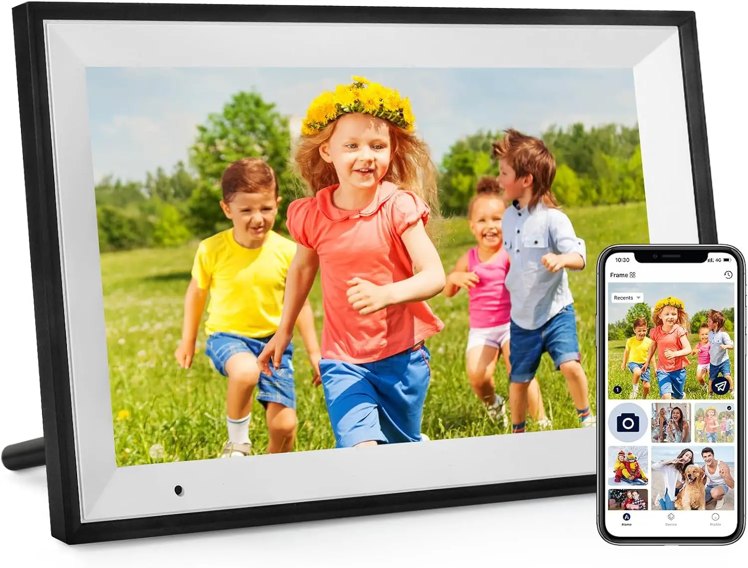 10.1 Inch WiFi Digital Picture Frame 32GB, IPS Touch Screen, Auto-Rotate, Share via App
