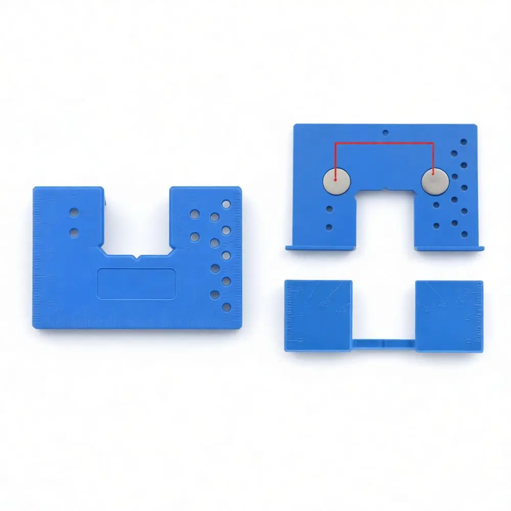 Aluminum Alloy Hinge Installation Locator Cabinet Door Hardware Mounting Tool Magnetic Fixing Jig Precise Positioning Gadget