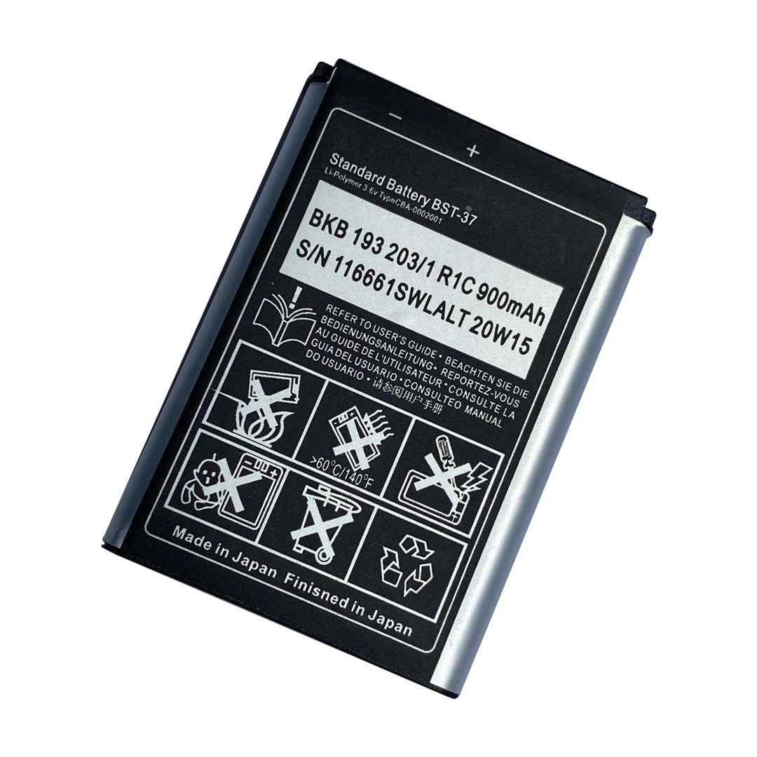 New 900mAh BST-37 Battery for Sony Ericsson J100i W550i K600i K758i Z300i W710i J220c K200c W800 Battery