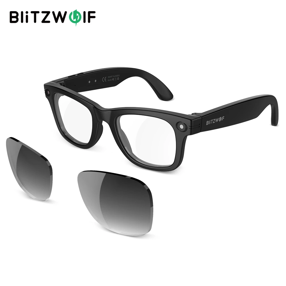 

BlitzWolf BW-AG1 Pro AI Smart Glasses with HD Camera 8MP 32MP Interpolated WiFi 3D Stereo Surround Sound Dual bluetooth Call