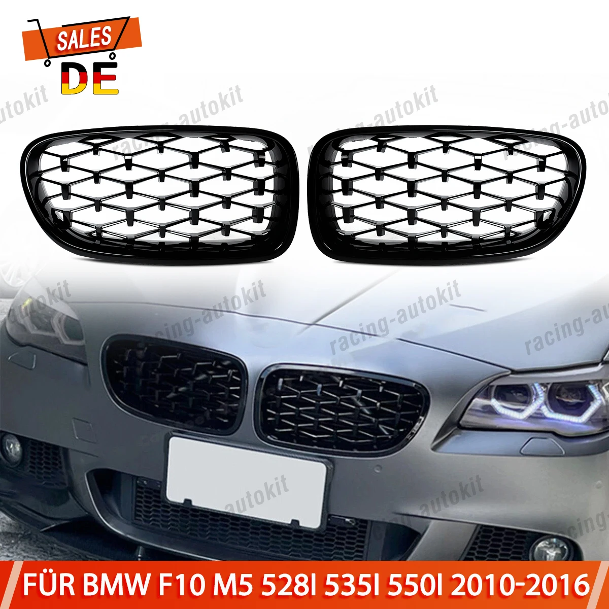 

Передний бампер, решетка почек, гоночные решетки, решетка для BMW 5 серии F11 F10 M5 2010 2011-2016 535i 520i 528i 550i Diamond Style