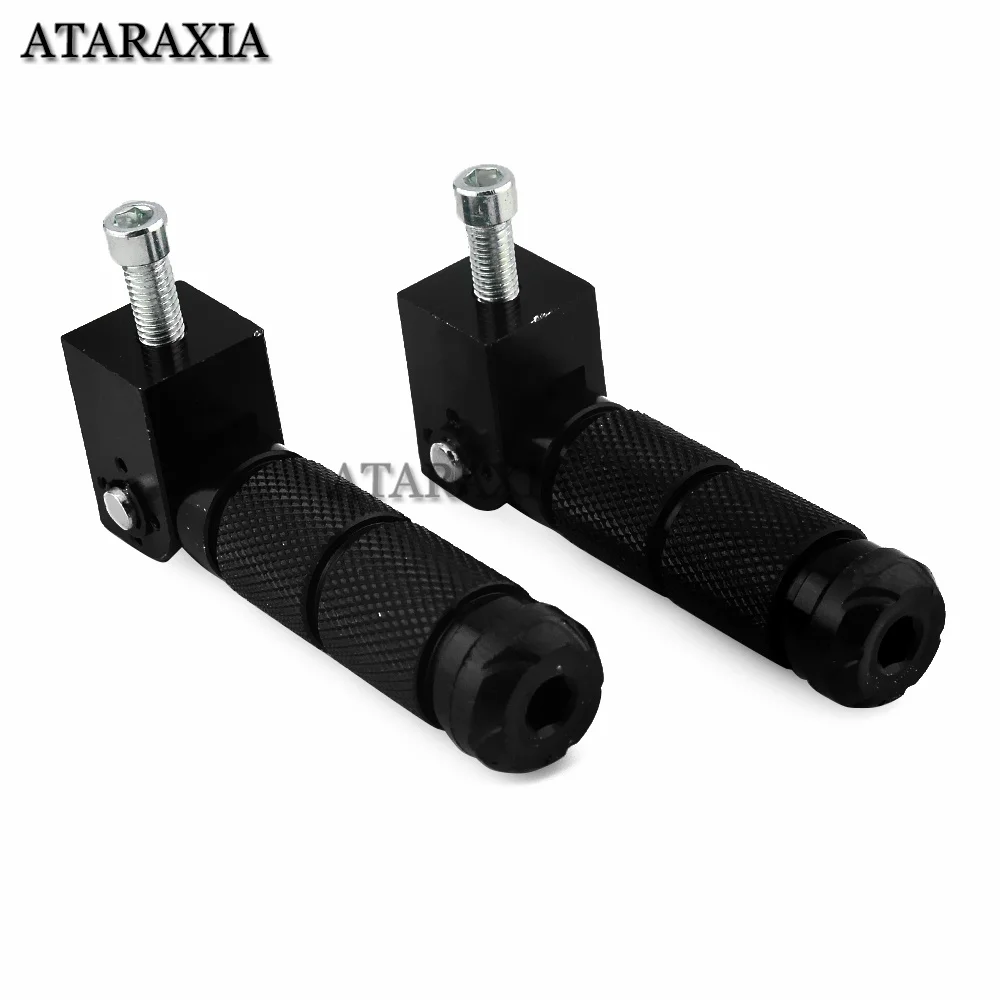 M8 Universal Motorcycle Motor Bike Folding Footrests Footpegs Foot Rests Pegs Rear Pedals Set CNC Aluminum Motorcycle Part