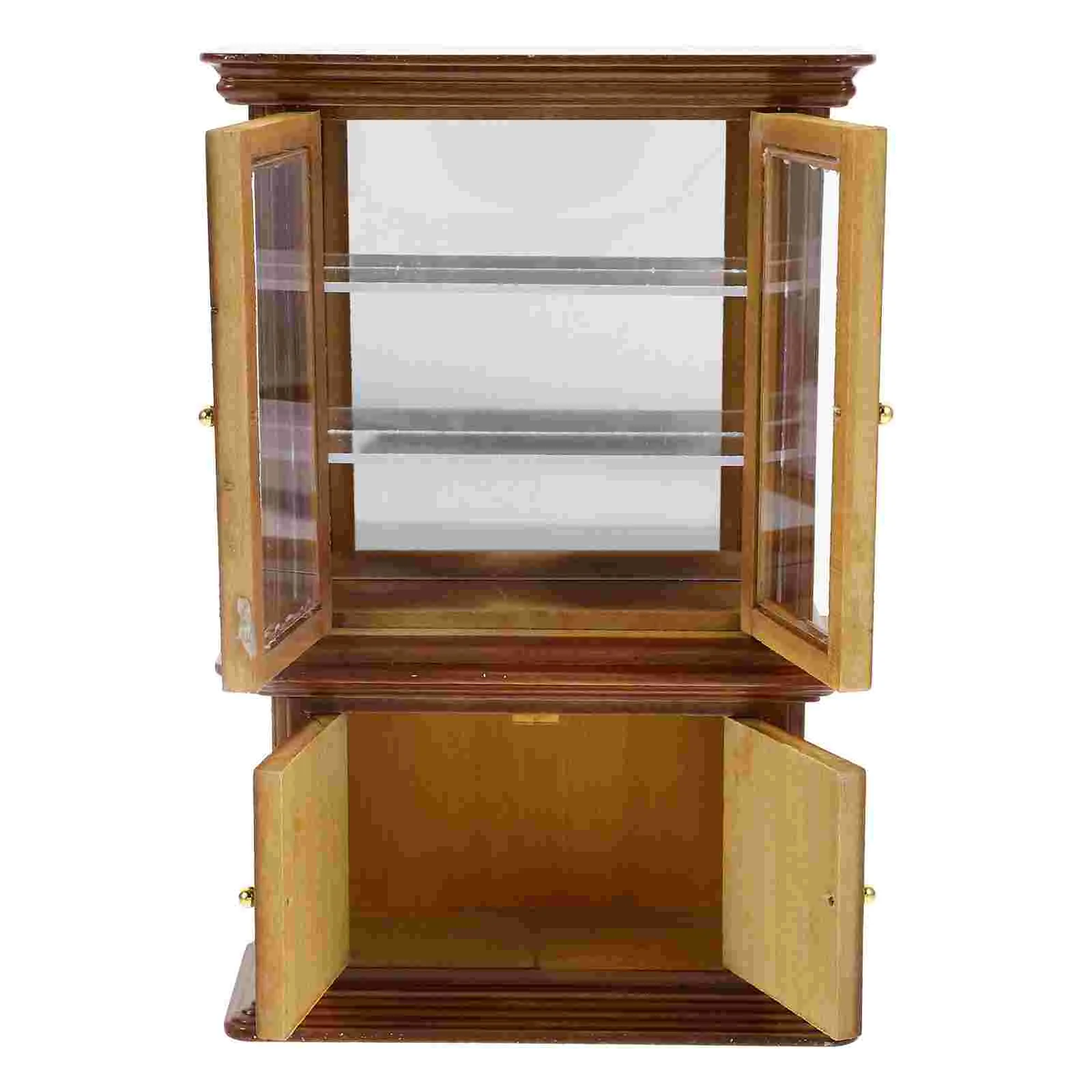 Dollhouse Cabinet Kids Bookshelf Miniature Things Miniatures Decor for Crafts Furniture Model Child