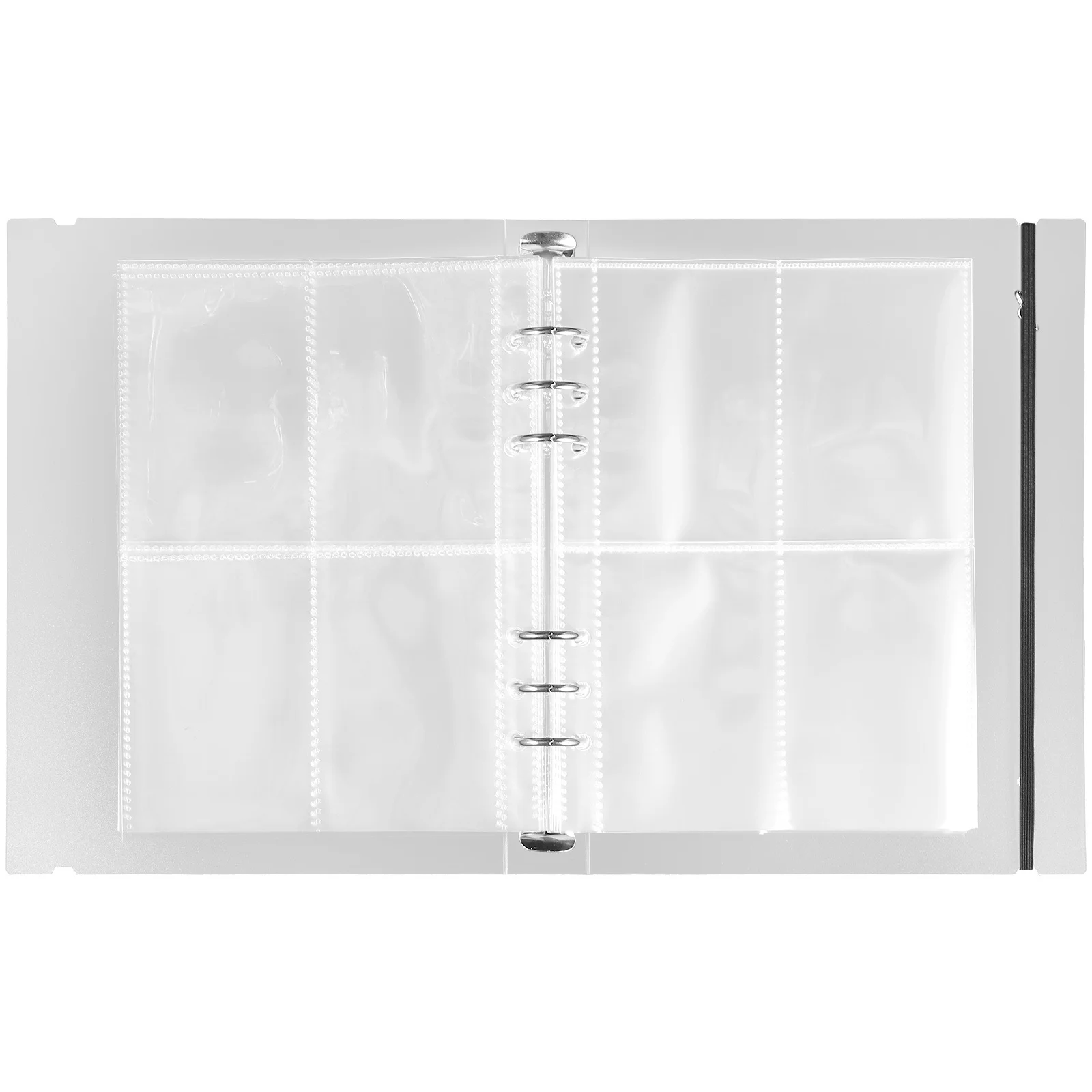 1 conjunto de pastas de página de álbum de fotos, design simples e moderno, anti-desgaste, à prova d'água, material pp para id, crédito, cartões de presente, mangas de cartão postal