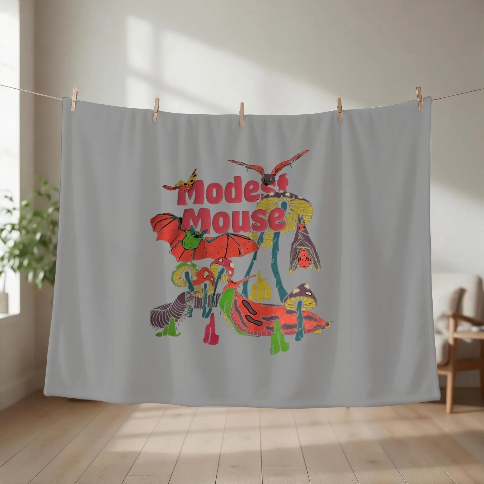 Modest Mouse Band Throw Blanket Luxury valentine gift ideas Soft Plaid Hairys Blankets