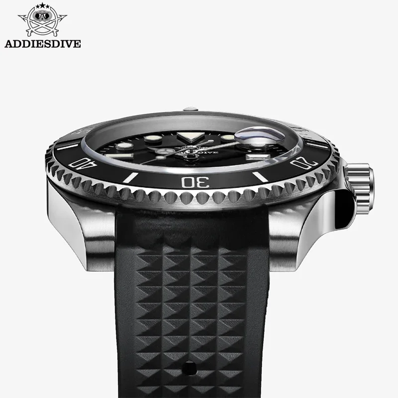 Addiesdive MY-H3-2 Heren Duiken Quartz Horloge 41Mm Mode Rvs Polshorloge 200M Kalender Display Lichtgevende Horloges Formen