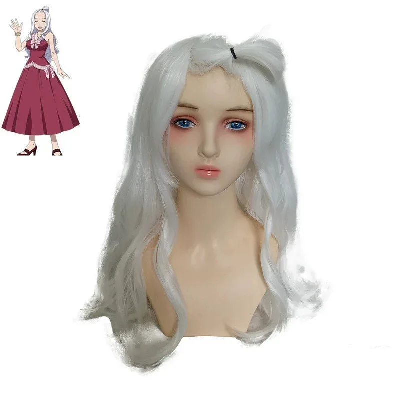 Аниме FAIRY TAIL Mirajane Strauss Косплей Костюм Красное платье на бретельках Ожерелье Парик Женский сексуальный милый карнавальный костюм на Хэллоуин, 5;d'2.y;