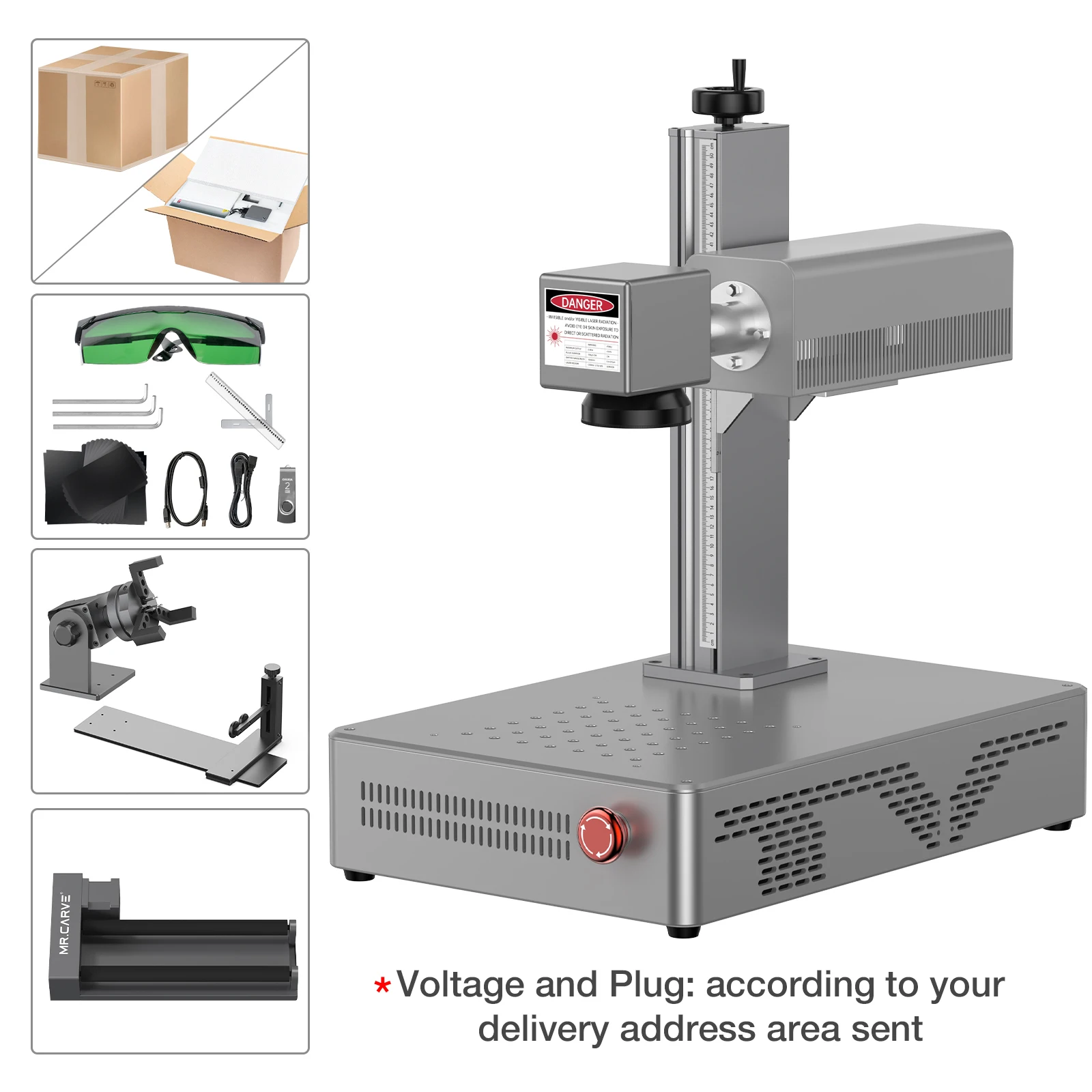 DAJA UV-Laserbeschriftungsmaschine, tragbarer industrieller CNC-Lasergravierer für alle Materialien, Glas, Silikon, Metall, Holz, Kunststoff, Leder