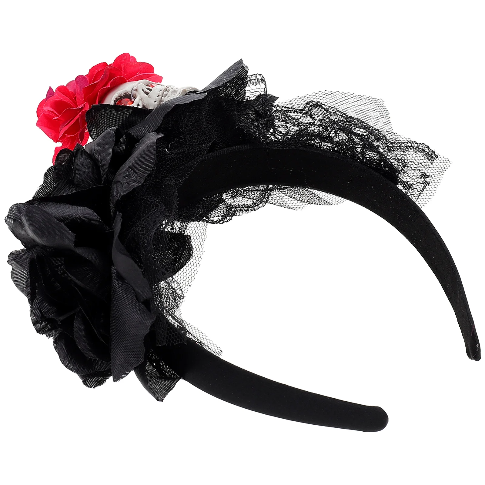 

Skull Headband Rose for Women Halloween Cosplay Party Hair Clasp Skull Rose Headpiece Lightweight Comfortable