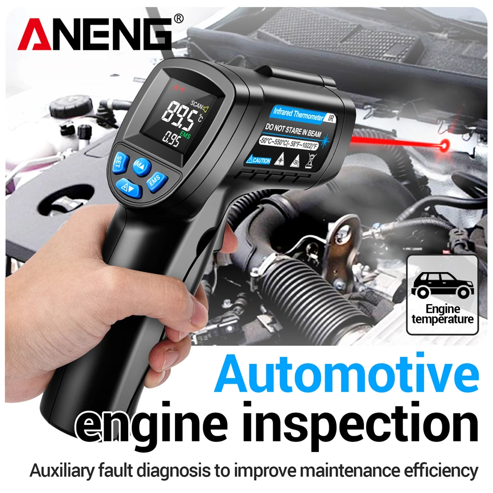 

TH104 -50~550 ℃ ИК-лазерный термометр-пирометр с тепловизором и ЖК-экраном, ручной инфракрасный измеритель температуры