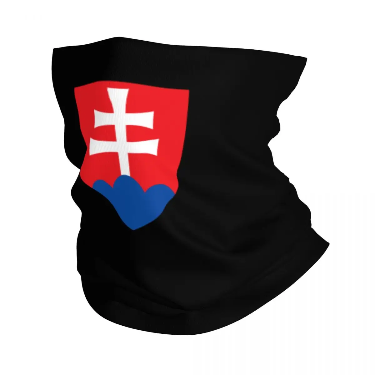 Custom Coat Of Arms Of Slovakia Bandana Neck Warmer Men Women Winter Ski Tube Scarf Gaiter Slovak Flag Face Cover
