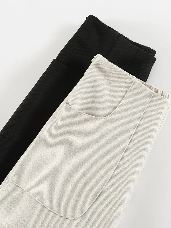 

High Waist Wide Leg Linen Trousers Spring Summer Color Casual Straight Leg Loose Fit Long Pants for plus Size Women