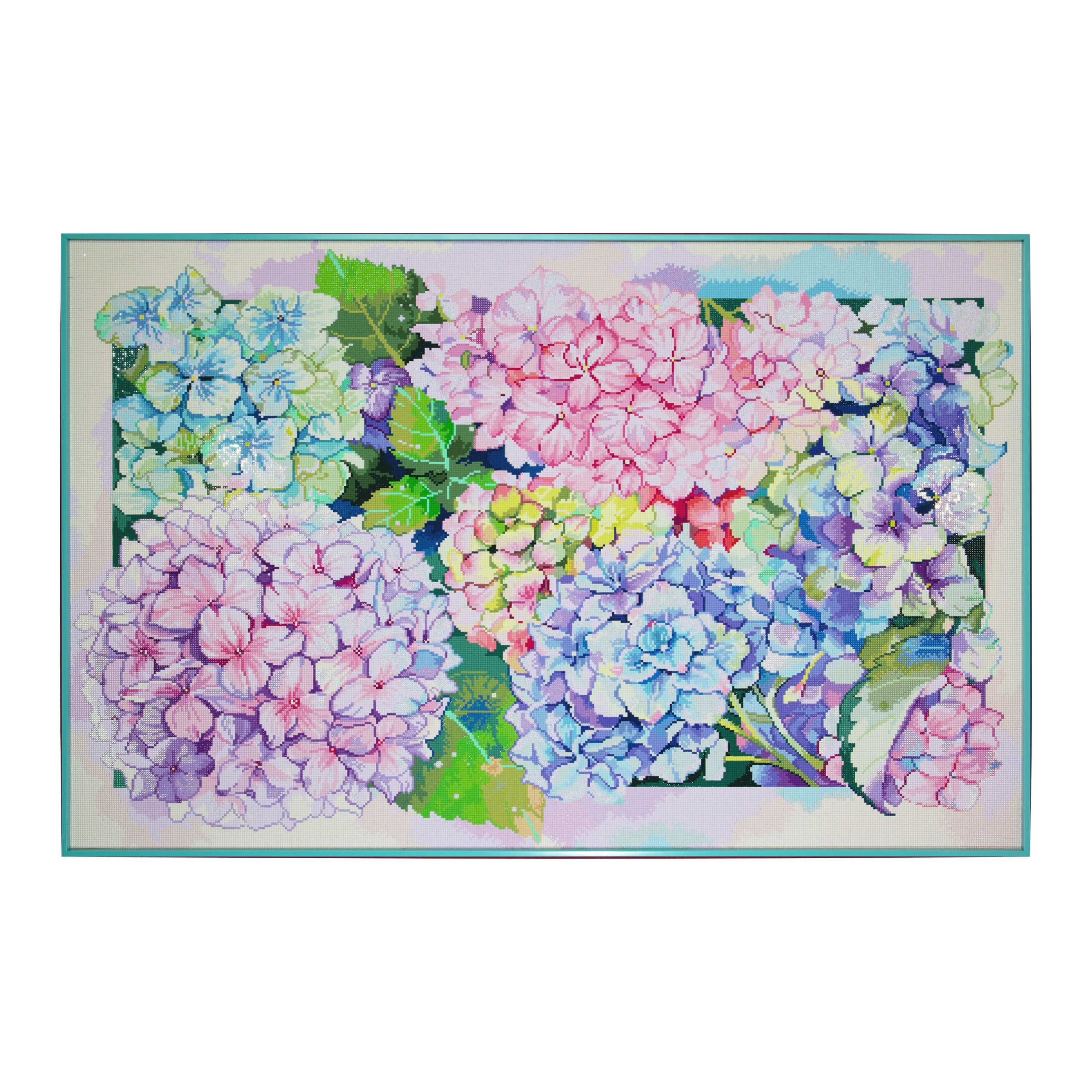 

FOREVER YOUNG 5D Full Drill Sparkling AB Diamond Hydrangea Painting Kit ,Bright Colors Large size ,Glittering Art for Home Decor